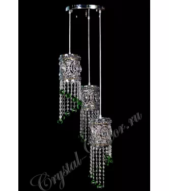 Люстра Хрустальная Барная круглая Кольцо 002 Зеленая
